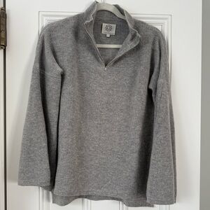 Gray Zip-Up Sweater